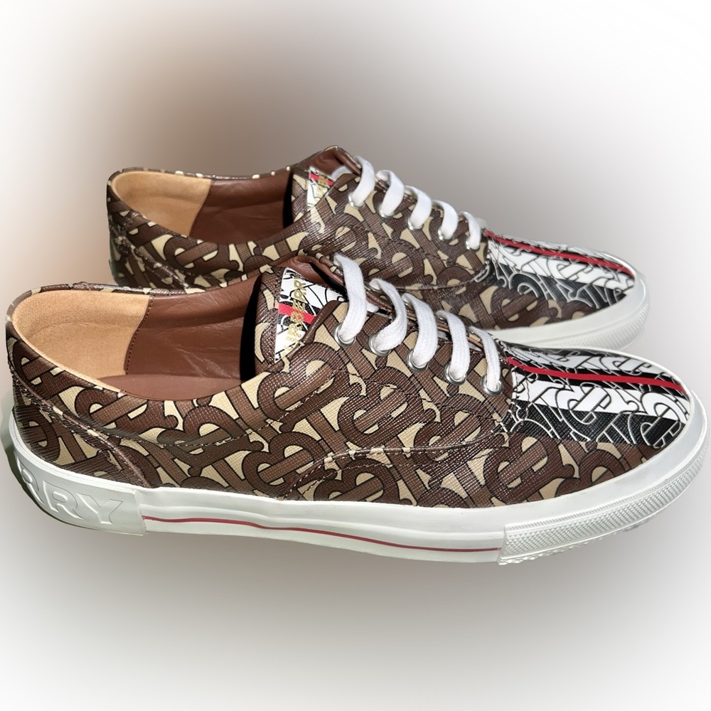 Burberry Bridle Brown Monogram Sneakers - Picture 3 of 13